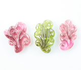 Набор из 3 резных турмалинов 13,79 карата