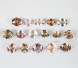 Редкий набор из 16 гранатов со сменой цвета 9,79 карата