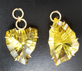 Подвесы для серег с лимонными цитринами 42,06 карата