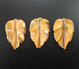 Набор резного тигрового глаза 16,43 карата