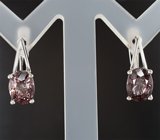 Серьги с гранатами со сменой цвета 4,38 карата