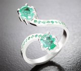 Кольцо с изумрудами 1,19 карата