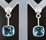 Серьги с топазами 6,93 карата