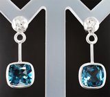 Серьги с топазами 6,93 карата