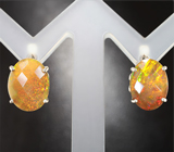 Серьги с ограненными эфиопскими опалам 5,3 карата