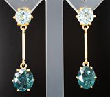Серьги с турмалинами 4,93 карата и амблигонитами 3,32 карата