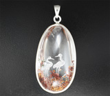 Кулон с художественной миниатюрой на кварце 95,89 карата