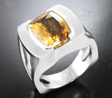 Кольцо с крупным гелиодором высокой чистоты 9,99 карата