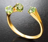 Кольцо с уральскими демантоидами гранатами 0,94 карата