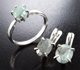 Комплект с уральскими александритами 6,3 карата