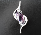 Кулон с пурпурной шпинелью 2,51 карата и лейкосапфирами