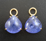 Подвесы для серег с танзанитами 15,21 карата