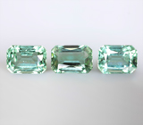 Набор из 3 полихромных "неоновых" апатитов 6,17 карата