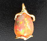 Кулон с кристаллическим эфиопским опалом 4,31 карата