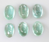 Набор из 6 голубовато-зеленых турмалинов 3,31 карата