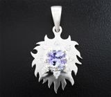 Кулон с танзанитом 1,7 карата и лейкосапфирами