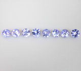 Набор из 8 танзанитов 0,62 карата