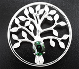 Кулон с зеленым турмалином 1,7 карата