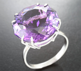 Кольцо с аметистом авторской огранки 16,11 карата