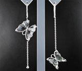 Серьги с резными полихромными турмалинами 6,59 карата