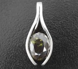 Кулон с хромовым турмалином 1,8 карата