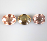 Набор из 3 гранатов со сменой цвета 3,08 карата