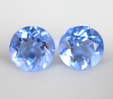 Крупная пара чистейших флюоритов со сменой цвета 12,14 карата