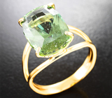 Кольцо с крупным полихромным апатитом авторской огранки 9,24 карата