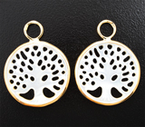 Подвесы для серег с резным перламутром