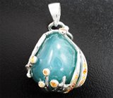 Кулон с крупным грандидьеритом 38,97 карата, желтыми и оранжевыми сапфирами