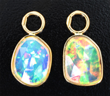 Подвесы для серег с ограненнными эфиопскими опалами 2,61 карат