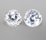 Пара бесцветных цирконов высокой чистоты 2,83 карата