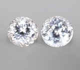 Пара бесцветных цирконов высокой чистоты 2,83 карата