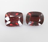 Пара красновато-пурпурных шпинелей 2,24 карата