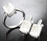 Комплект с муассанитами 7,73 карата