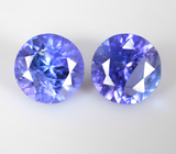 Пара танзанитов 2,15 карата