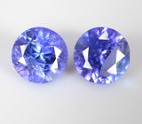 Пара танзанитов 2,15 карата