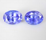 Пара танзанитов 3,39 карата