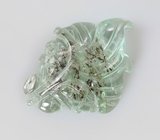 Резной голубовато-зеленый турмалин 2,95 карата