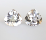 Редкая пара чистейших полихромных цоизитов 1,67 карата