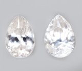 Пара чистейших бесцветных цирконов 3,58 карата