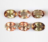 Набор из 6 андалузитов 2,29 карата