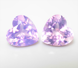 Пара чистейших лавандовых аметистов 13,21 карата