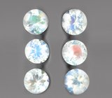 Набор из 6 ограненных лунных камней 2,6 карата