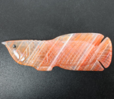 Миниатюра «Рыбка» из цельного мексиканского агата 68,29 карата с сапфирами