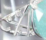 Кольцо с медьсодержащим параиба турмалином 19,71 карата и бриллиантами