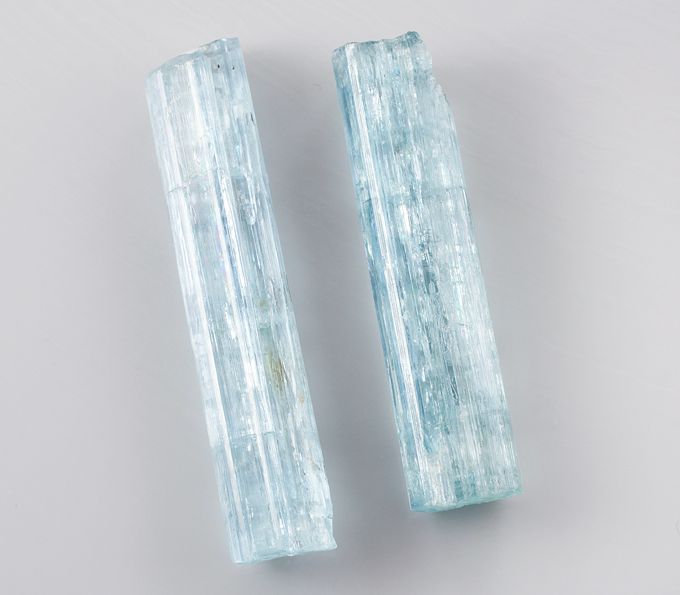 Два кристалла забайкальского аквамарина 31,18 карата