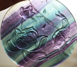 Камея-подвеска «Морской сад» из цельного флюорита 200 карат