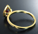 Кольцо с рубином 0,7 карата и бриллиантами