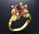 Золотое кольцо с орегонским солнечным камнем 5,88 карата 